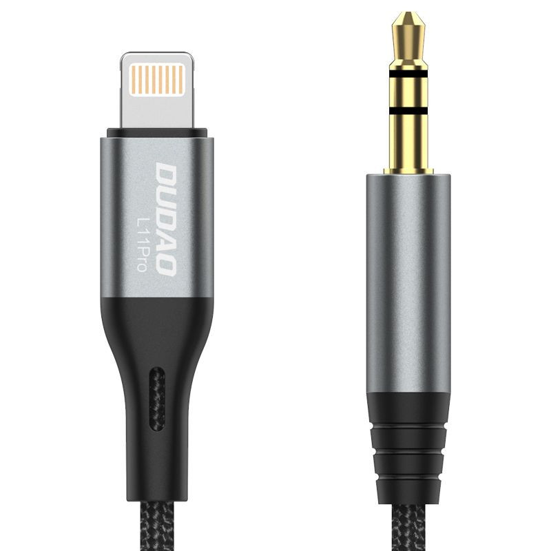 Dudao Dudao audio cable Lightning - mini jack 3.5mm 1m gray (L11PRO)