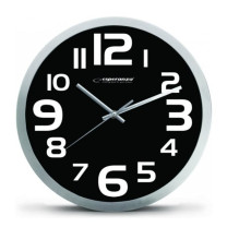 Esperanza EHC013K Wall Clock - Zurich - Black Quartz clock Oval Black, White