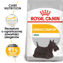 ROYAL CANIN Mini Dermacomfort - sausas maistas suaugusiems mažų veislių šunims su jautria oda, linkusi į dirginimą - 3kg