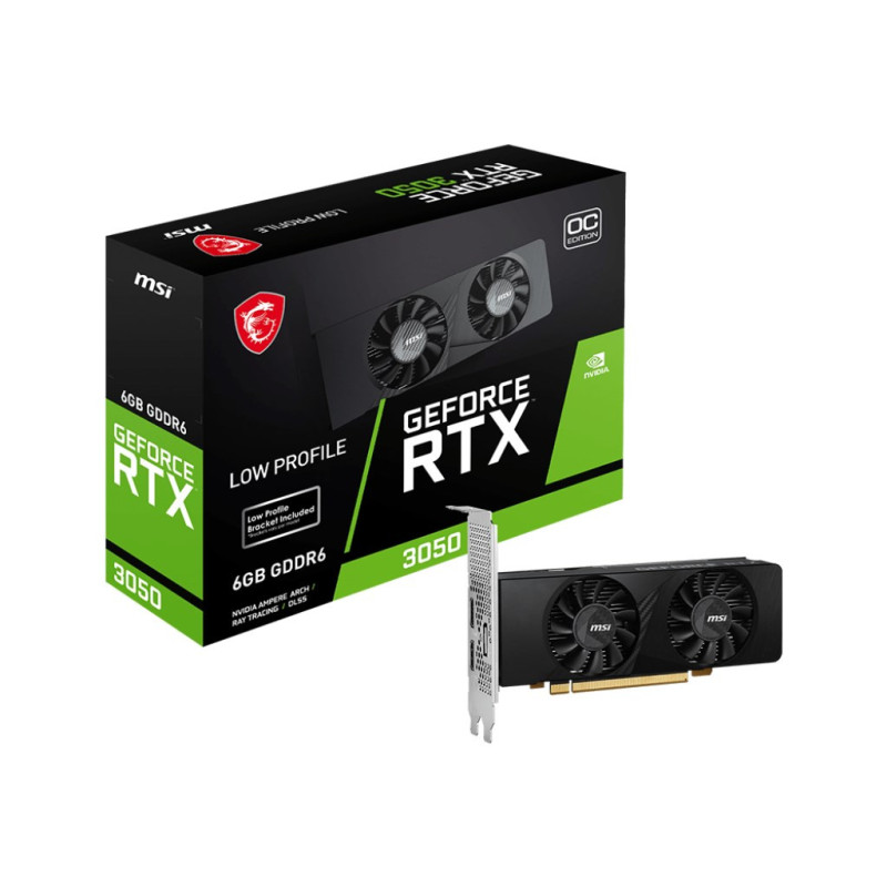 MSI GEFORCE RTX 3050 LP 6G OC Graphics Card NVIDIA 6GB GDDR6