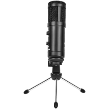 LORGAR Soner 313, Gaming Microphone, USB condenser microphone with Volume Knob & Echo Knob, Frequency Response: 80 Hz—17