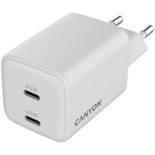 CANYON charger CU45CC GaN 45W 2xPD EU White