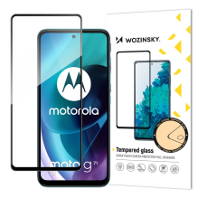 Wozinsky Tempered Glass Full Glue Super Tough Screen Protector Full Coveraged with Frame Case Friendly for Motorola Moto