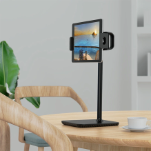 Acefast telescopic phone and tablet holder (135-230mm wide) for the desk 360 ° black (E4 black)