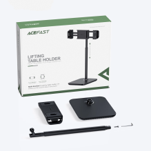 Acefast telescopic phone and tablet holder (135-230mm wide) for the desk 360 ° black (E4 black)