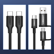 Ugreen US286 USB-C - USB-C PD QC 3A 480Mb / s cable 0.5m - black