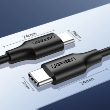 Ugreen US286 USB-C - USB-C PD QC 3A 480Mb / s cable 0.5m - black