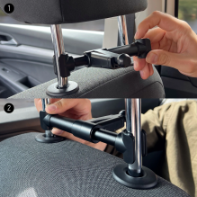 Wozinsky car headrest holder with hanger black (WTHBK2)