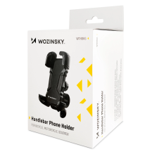 Wozinsky strong phone holder for the handlebar of a bicycle, motorcycle, scooters black (WBHBK6)