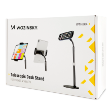 Wozinsky stand for tablet and phone on the desk black (WTHBK4)