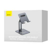 Baseus Desktop Biaxial Foldable metal tablet stand gray (LUSZ000113)