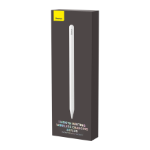 Baseus stylus with wireless charging for iPad white + replaceable tip