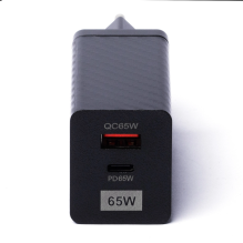 Wozinsky 65W GaN charger with USB ports, USB C supports QC 3.0 PD black (WWCG01)