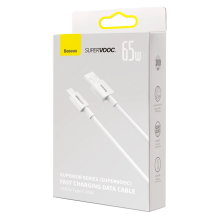 Baseus Superior Series SUPERVOOC USB-A to USB-C 65W 1m cable white