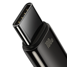 Baseus Tungsten Gold cable USB-A - USB-C 480Mb / s 100W 1m black (CAWJ000001)