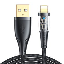 Joyroom Star-Cloud Series A3 USB-A / Lightning Cable 2.4A 1.2m with Smart Switch - Black