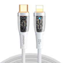 Joyroom Star-Cloud Series A3 USB-C / Lightning Cable 20W 1.2m with Smart Switch - White