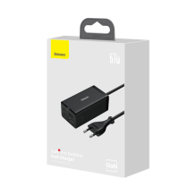 Baseus fast charger GaN5 Pro HUB HDMI 2 x USB-C / USB-A / HDMI 4K 30Hz 1.5m black + USB-C cable - USB-C 100W 40Gb / s (U