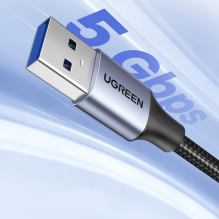 Ugreen extension cord adapter cable USB (male) - USB (female) 3.0 5Gb / s 2m gray (US115)