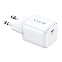 GaN USB C 30W PD Ugreen Nexode Mini fast charger - white