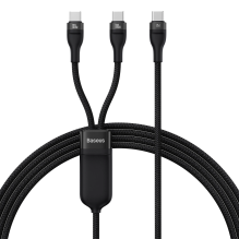 Baseus Flash Series Ⅱ Fast Charging Cable 2in1 USB-C - 2xUSB-C 100W 1.5m black