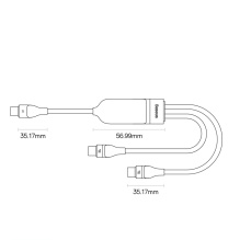 Baseus Flash Series Ⅱ Fast Charging Cable 2in1 USB-C - 2xUSB-C 100W 1.5m black