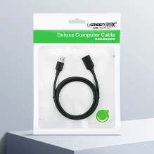 Ugreen extension cable USB (male) - USB (female) 2.0 480Mbps 1.5m black (US103)