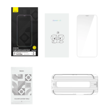 Baseus Full Screen Tempered Glass for iPhone 11 / XR with Speaker Cover 0.4mm + Mounting Kit