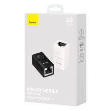 Network coupler Ethernet RJ-45 cable connector Baseus AirJoy Series 10 pcs - black