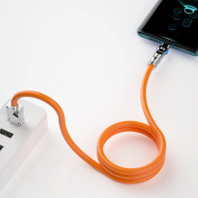 Dudao L24CL USB-C - Lightning angled cable with 180° rotation 30W 1m - orange