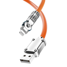 Dudao L24AL USB-A - Lightning angled cable with 180° rotation 30W 1m - orange