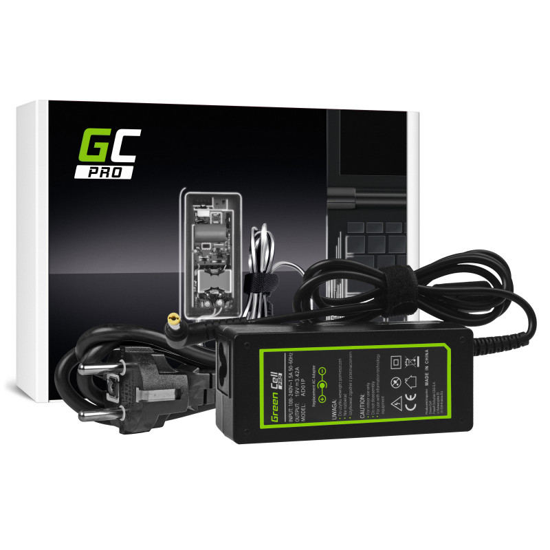 Green Cell PRO Charger / AC Adapter 19V 3.42A 65W for Acer Aspire 5741G 5742 5742G E1-521 E1-531 E1-531G E1-570 E1-571 E