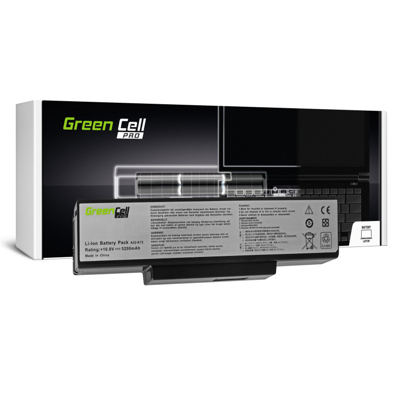 Green Cell Battery PRO A32-K72 A32-N71, skirtas Asus K72 K72J K72F K73SV N71 N71J N73SV X73S