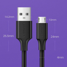 Ugreen US289 60135 micro USB / USB-A cable 0.5m - black