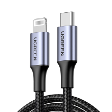 Ugreen US304 60759 Lightning - USB-C 2.0 MFi Cable 1m - Gray