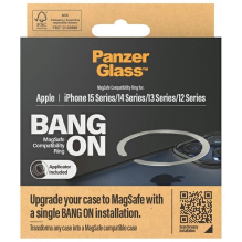 MagSafe PanzerGlass Bang ON ring for iPhone 12 / 13 / 14 / 15 - silver