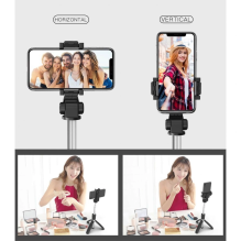 Tech-Protect L01S Bluetooth selfie stick with tripod up to 70cm - black