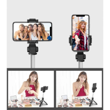 Tech-Protect L02S Bluetooth selfie stick with tripod up to 72cm - black