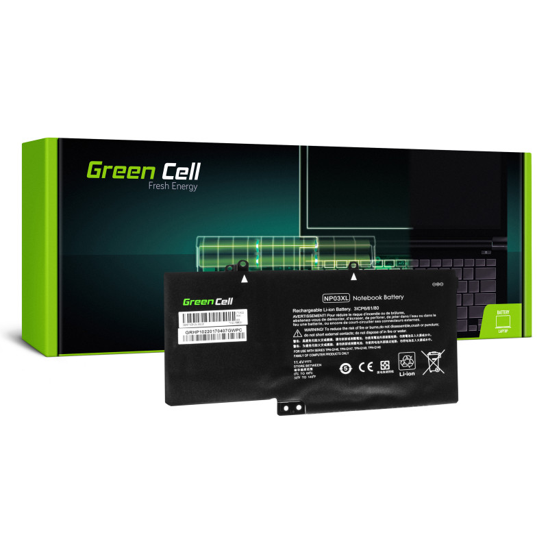 Žalia elementų baterija NP03XL, skirta HP Envy x360 15-U Pavilion x360 13-A 13-B
