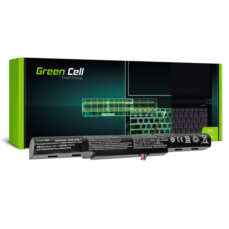 Žalios spalvos elementas AS16A5K, skirtas Acer Aspire E15 E5-553 E5-553G E5-575 E5-575G F15 F5-573 F5-573G