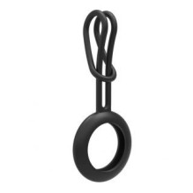 iLike AirTag Silicone Keychain Loop Case Black