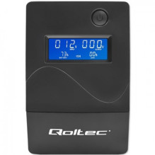 Qoltec Monolith uninterruptible power supply (UPS) Double-conversion (Online) 0.45 kVA 240 W 2 AC outlet(s)