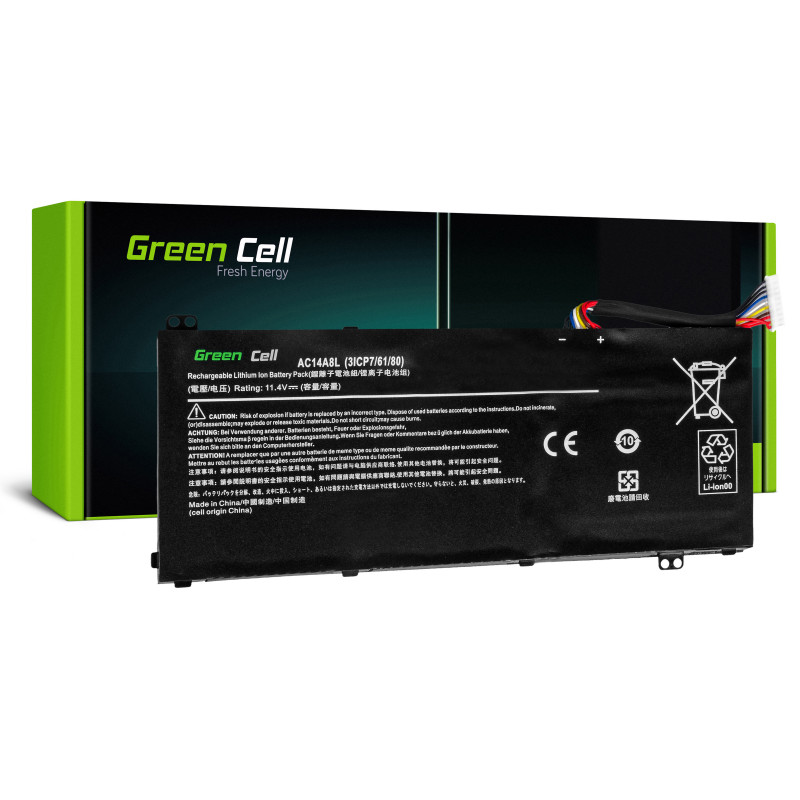 Žalios spalvos elementas AC14A8L AC15B7L, skirtas Acer Aspire Nitro V15 VN7-571G VN7-572G VN7-591G VN7-592G ir V17 VN7-7