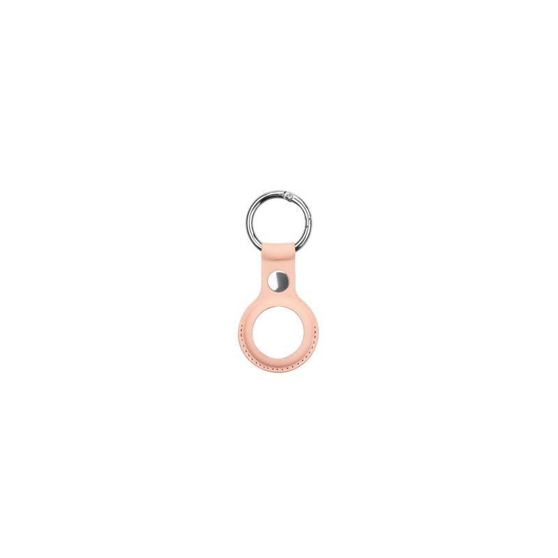 iLike AirTag PU Leather Key Ring Keychain Case Pink