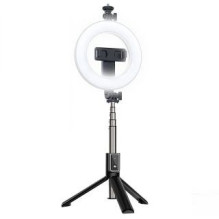 iLike X2 LED 16cm Rechargeable Selfie Lamp with BT Remote&amp;Handle + Floor Stand 20-90cm + Phone Holder