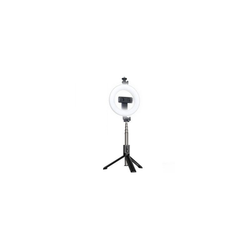 iLike X2 LED 16cm Rechargeable Selfie Lamp with BT Remote&amp;Handle + Floor Stand 20-90cm + Phone Holder