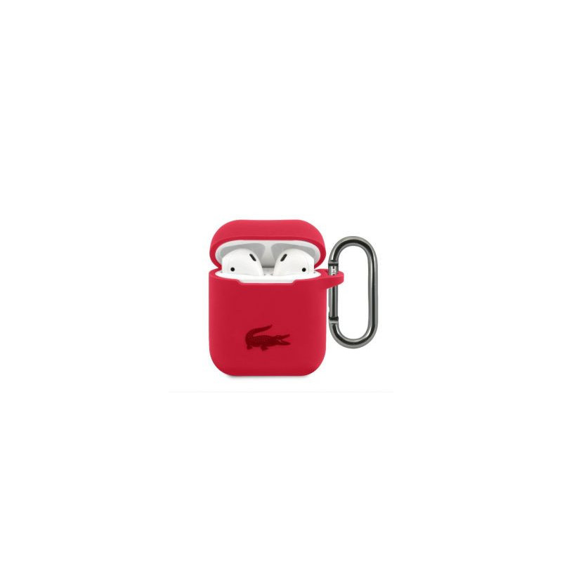 Lacoste Apple Airpods 1 / 2 Liquid Silicone Glossy Printing Logo Case Red