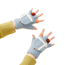 Women's / children's winter telephone gloves - blue