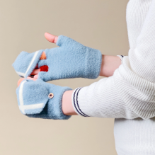 Women's / children's winter telephone gloves - blue