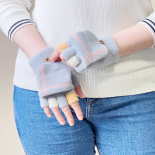 Women's / children's winter phone gloves - gray